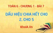 Dấu hiệu chia hết cho 2, dấu hiệu chia hết cho 5 - Lý thuyết Toán 6 bài 7